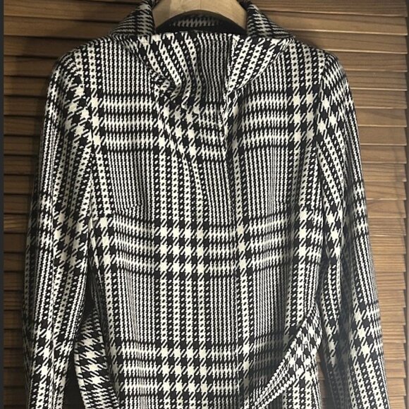 Vintage Y2K Burberry London Glen Plaid Wool Coat Size US 10 Excellent Condition - Picture 3 of 14